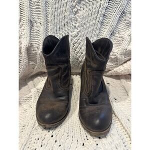 Rocket Dog Size 8 Ankle Boots Booties Brown leather 2" heel women's Western